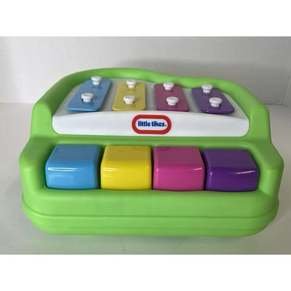 Little Tikes Baby Toddler Xylophone Piano Tap a Tune Green HTF VGC Fast Shipping